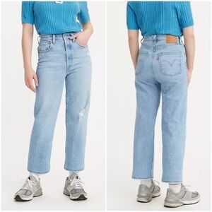 Levi's Ribcage Straight Ankle Samba Done - Light Wash Size 27